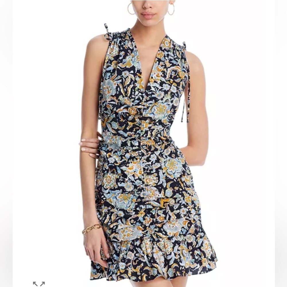 Veronica Beard Jackson Ruched Mini Dress - Picture 2 of 7